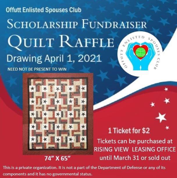 Purchase tickets for our quilt raffle for $2